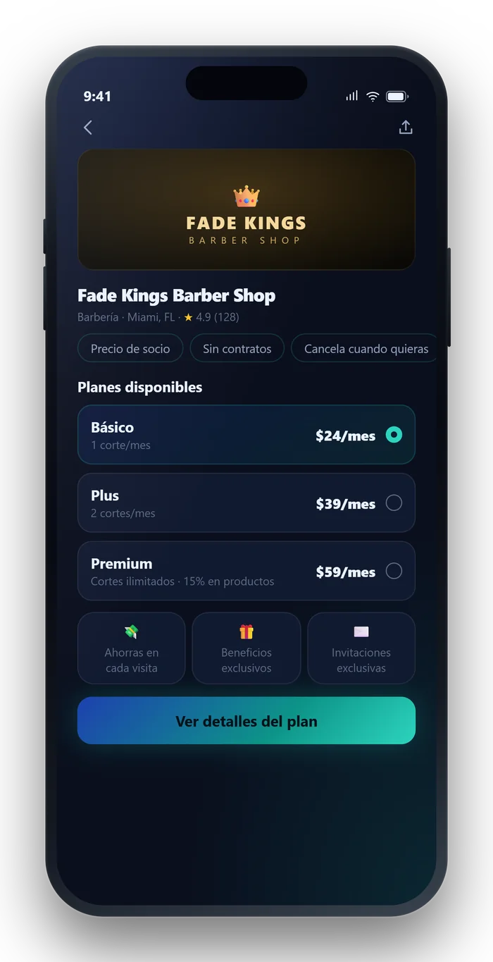 Pantalla de la app de Shutyu: Tienda del negocio